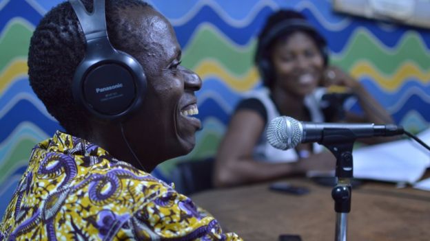 radio show in action, rural Burkina Faso