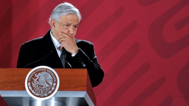 López Obrador en una conferencia de prensa