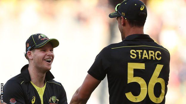 Steve Smith and Mitchell Starc