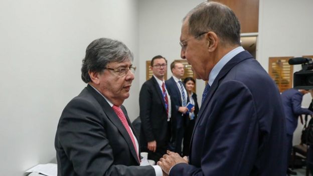 Carlos Holmes Trujillo y Sergei Lavrov