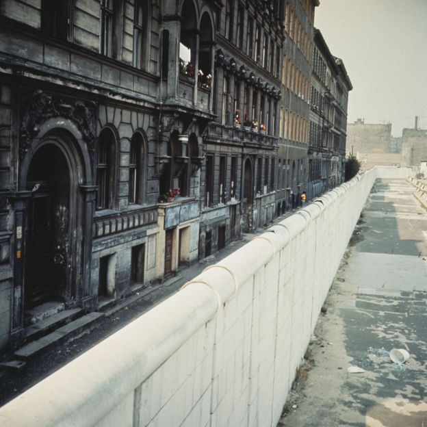 El muro de Berlin en 1970