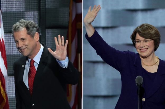 Sherrod Brown và Amy Klobuchar