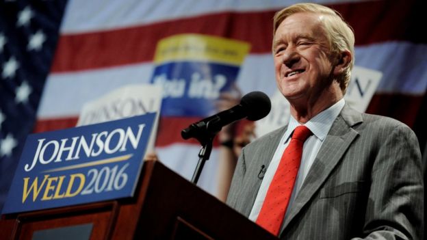 Bill Weld durante la campaña electoral de las elecciones de 2016