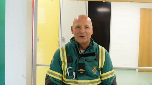 David Wookey from Wales Ambulance's Hazardous Area Response team
