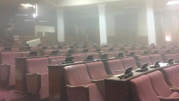 Photo taken by MP Naqibullah Faiq who was present in parliament during the attack