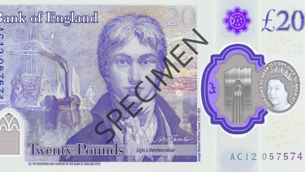 New £20 note reverse side