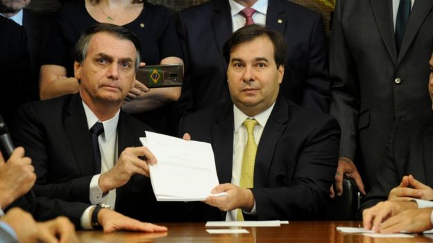 bolsonaro e Rodrigo Maia