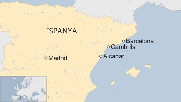 İspanya saldırılar harita