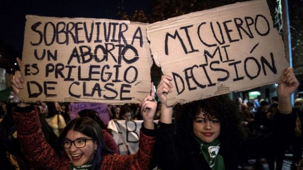 Marcha a favor de la despenalizaciÃ³n del aborto en Argentina