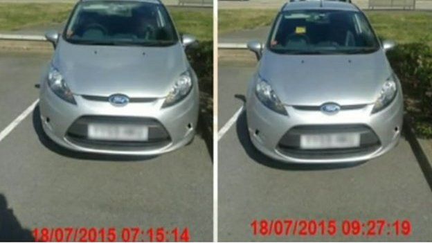 Simone Riley-Young's car parked at Tritton Retail Park