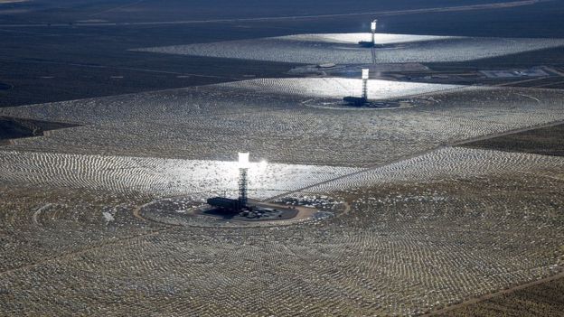 La planta termosolar Sistema de Generación Eléctrica Solar Ivanpah