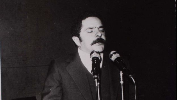 Lula en sus tiempos como líder de los sindicalistas del metal.