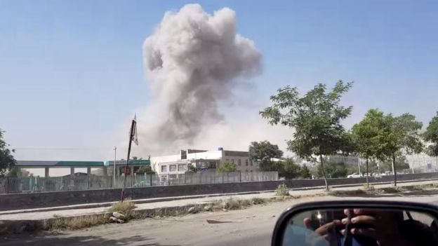 پیش از پخش سخنان آقای ترامپ انفجاری قوی کابل را لرزاند