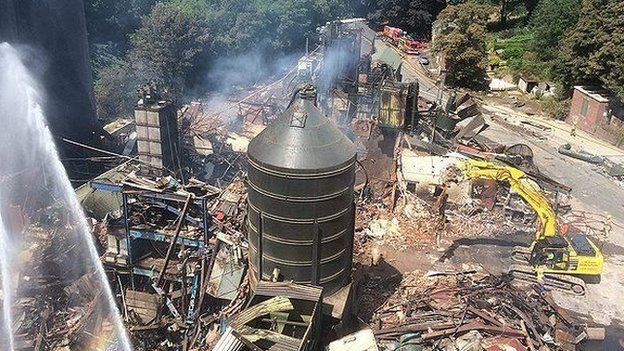 Scene of Bosley mill explosion