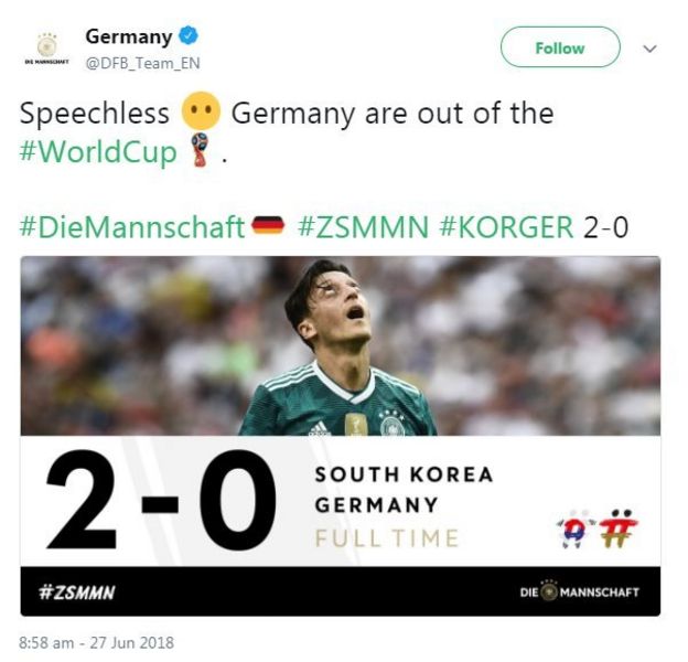 Jerman tersingkir dari Piala Dunia 2018 memunculkan meme kocak dan