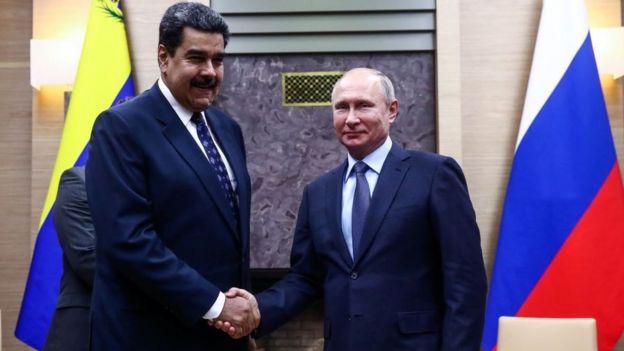 Nicolás Maduro, presidente de Venezuela, y Vladimir Putin, presidente de Rusia.