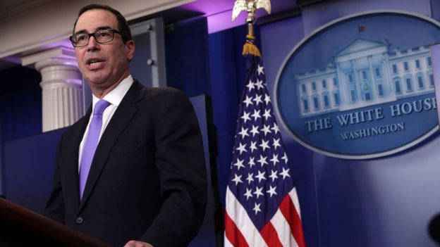 secretario del Tesoro, Steven Mnuchin.