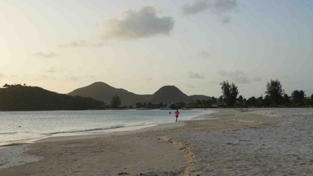 An empty beach in Antigua