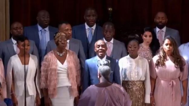 Coro de cantores negros canta 'Stand by me' no casamento de Harry e Meghan