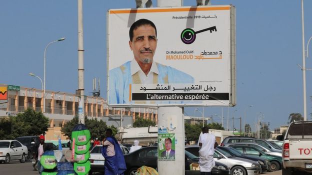 Une affiche du candidat Mohamed Ould Maouloud
