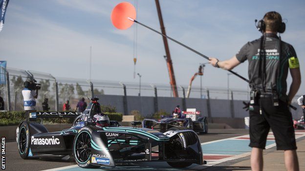 Great Britain's Adam Carroll in action in Formula E for Jaguar