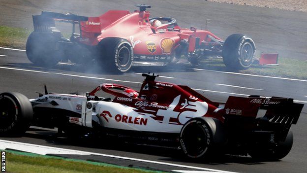 Vettel spins