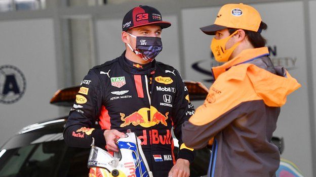 Max Verstappen and Carlos Sainz