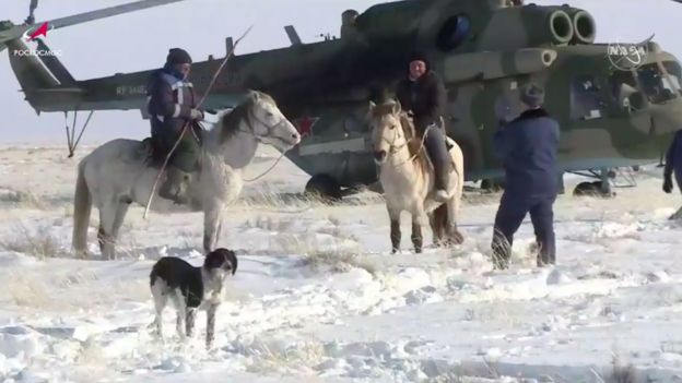 Local residents in Dzhezkazgan