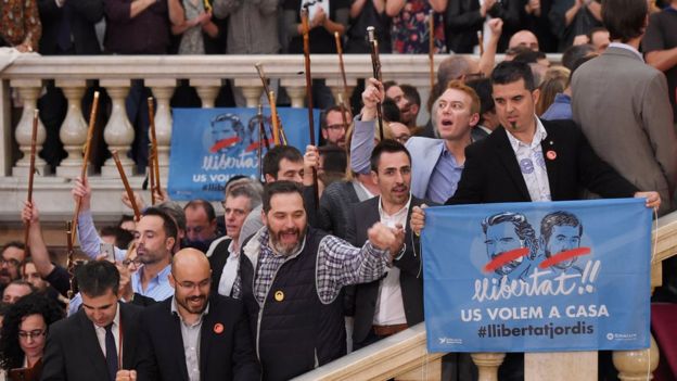 Comemorações no parlamento catalão