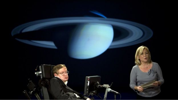 Stephen Hawking na Universidade Washington University em Washington, 2008