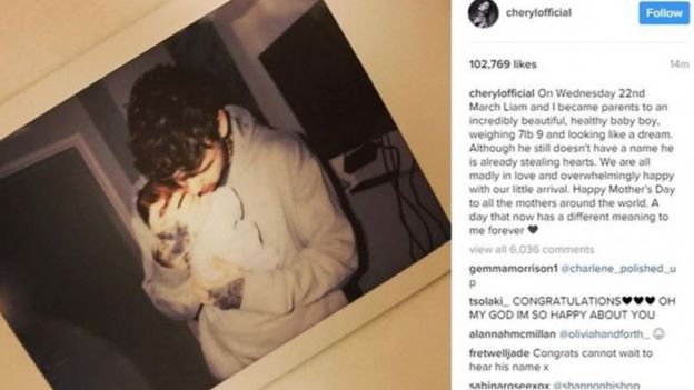 Cheryl baby announcement