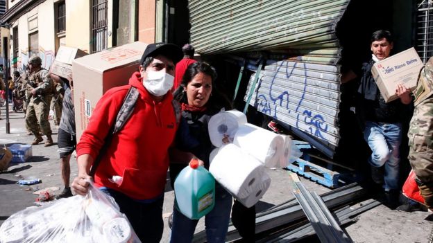 Saqueos en Valparaíso.