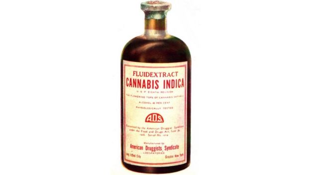 Frasco de Cannabis Indica - remédio vendido nos Estados Unidos