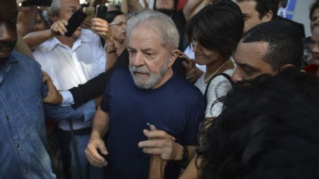 Ex-presidente Lula em abril de 2018
