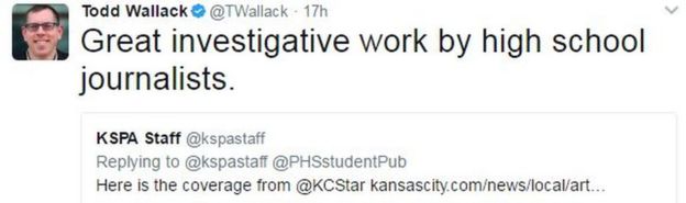 Professional journalists, like this member of the Boston Globe's Spotlight Team, have praised the students