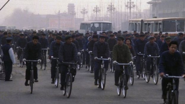 Người dân Trung Quốc chỉ đi xe đạp hồi 1978.
