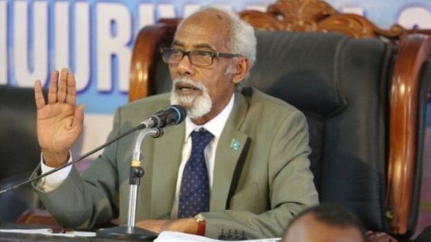 Guddoomiyaha baarlamaanka Soomaaliya Prof Maxamed Cusmaan Jawaari oo loo gudbiyay mooshin ka dhan ah Imaaraatka