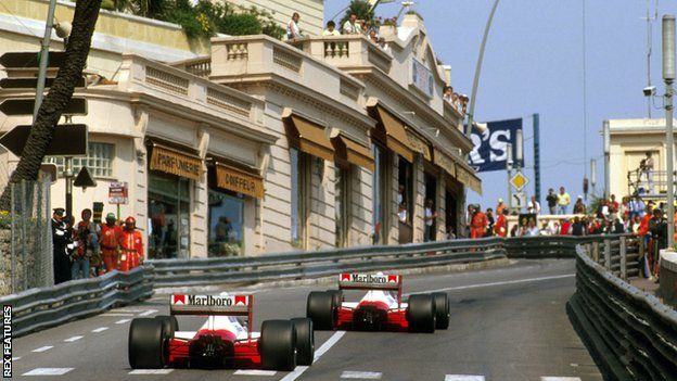 Ayrton Senna and Alain Prost at Monaco