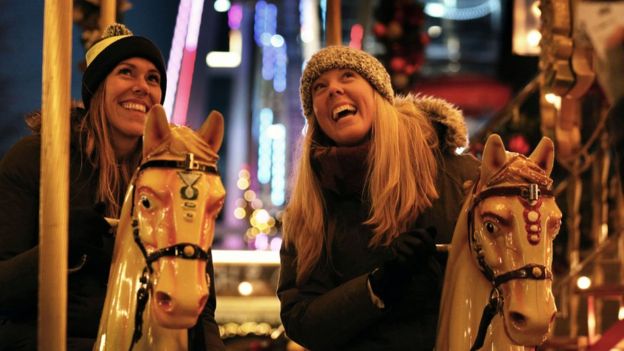 Revellers in Scotland