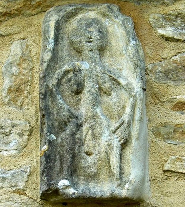 Sheela-na-gig at Oaksey in Wiltshire