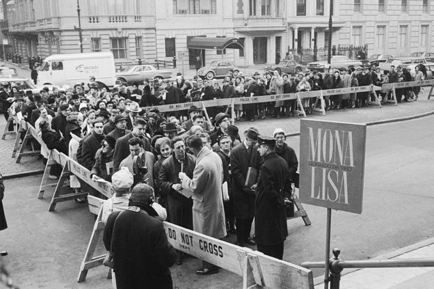 Mona Lisa en el Met en 1963.