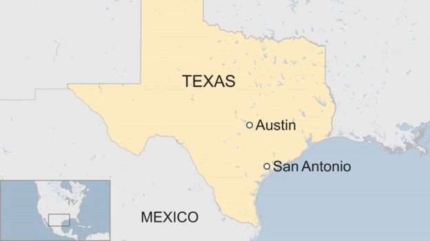 Map showing San Antonio