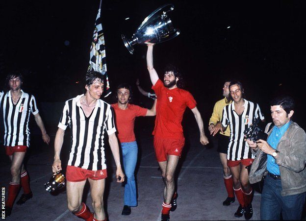 Ajax celebrate winning 1973 European Cup