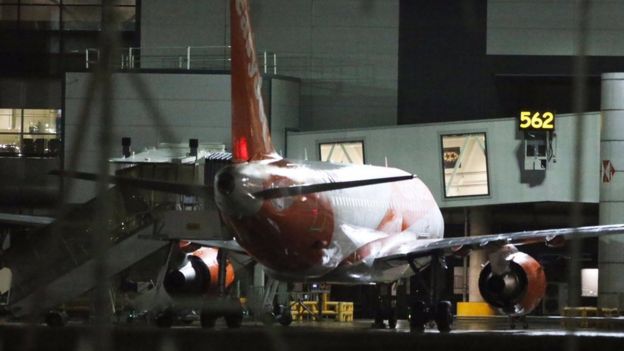 Plane at Gatwick Airport