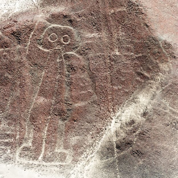Desenho de um homem em Nazca
