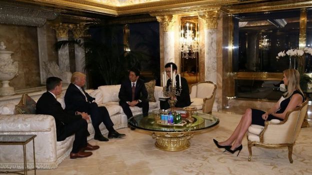 Reunión de Trump y Abe