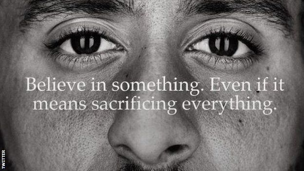 Nike advert featuring Colin Kaepernick