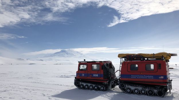 Tracked vehicles in the Antarctic
