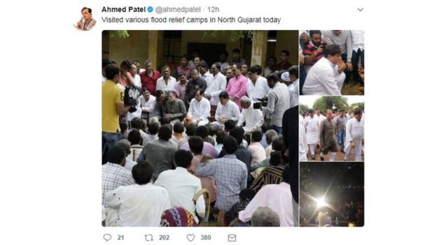 அகமத் படேலின் டிவிட்டர் பதிவு