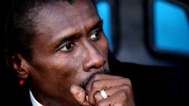 Aliou Cisse, Head coach of Senegal looks on prior to the 2018 FIFA World Cup Russia group H match between Japan and Senegal at Ekaterinburg Arena on June 24, 2018 in Yekaterinburg, Russia.